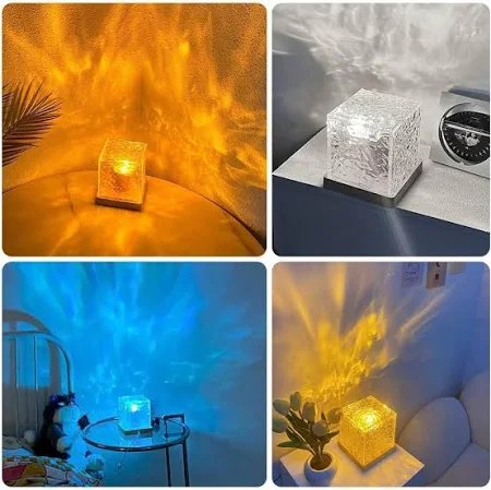EPICK Ocean Wave Projector Night Light, 16 Colors Lamp, Romantic 3D Water Wave Effect with LED Night Light, USB Powered (Multicolor)