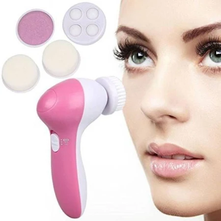 Tophaven Tp-62-- 5 In 1 Face Facial Electric Massage Machine Care & Cleansing Cleanser Massager Kit Massager