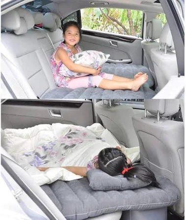 Car Travel Inflatable Sofa Mattress Air Bed Cushion Camping Bed Rear Seat With Pillow And Pump Car Travel Inflatable Sofa Mattress Air Bed Cushion Camping Bed Rear Seat With Pillow And Pump Car Inflatable Bed  (Universal For Car)