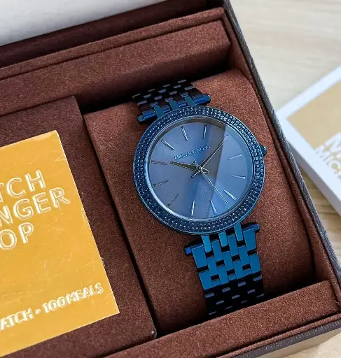 Darci Blue Sunray Dial Blue Stainless Steel Ladies Watch